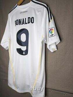 Cristiano Ronaldo 9 Large REAL MADRID 2009 2010 Home Jersey Camiseta Shirt