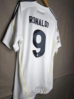 Cristiano Ronaldo 9 Large REAL MADRID 2009 2010 Home Jersey Camiseta Shirt