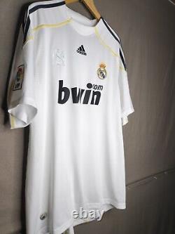 Cristiano Ronaldo 9 Large REAL MADRID 2009 2010 Home Jersey Camiseta Shirt