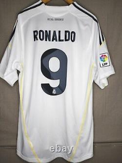 Cristiano Ronaldo 9 Large REAL MADRID 2009 2010 Home Jersey Camiseta Shirt