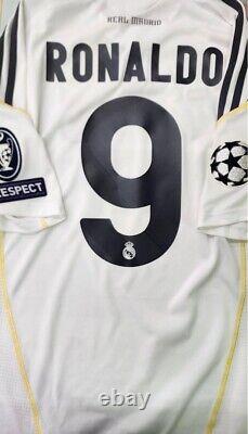 Cristiano Ronaldo 9 Medium REAL MADRID 2009 2010 Home Jersey Camiseta Shirt
