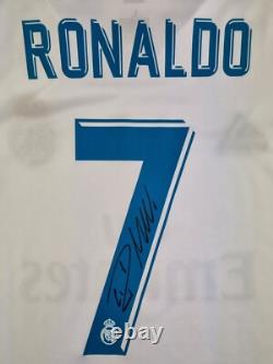 Cristiano Ronaldo CR7 Real Madrid 2017-2018 Hand Signed withCOA Free shipping