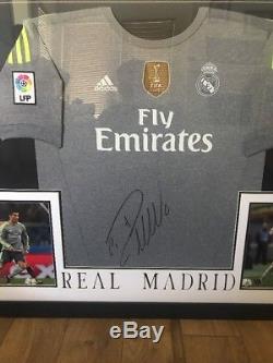 Cristiano Ronaldo Framed Signed Real Madrid Soccer Jersey Beckett