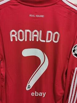 Cristiano Ronaldo Long Sleeve Jersey Away Red CR7 Real Madrid 2011 2012 M Size