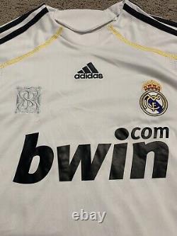 Cristiano Ronaldo Real Madrid 2009/2010 Homw Jersey Large #9