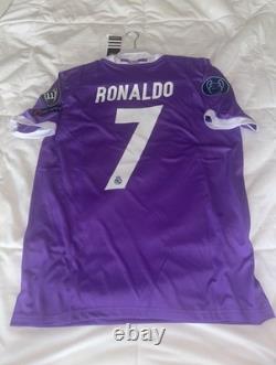 Cristiano Ronaldo Real Madrid 2016-2017 UEFA CARDIFF Final Away Jersey- Size M