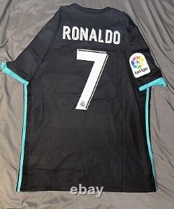 Cristiano Ronaldo Real Madrid CF 2017/2018 Away Jersey Adidas Size Large New