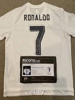 Cristiano Ronaldo Real Madrid Hand Signed Jersey Icons Coa