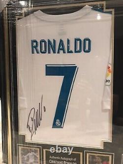 Cristiano Ronaldo Real Madrid & Lionel Messi Barcelona Hand Signed Shirt Jersey