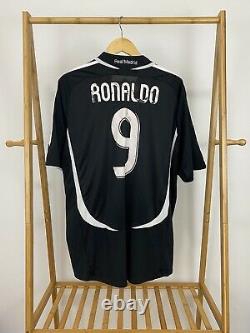 Cristiano Ronaldo Real Madrid Siemens Adidas Black Jersey #9 Size XL