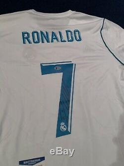 Cristiano Ronaldo Real Madrid Signed Autographed Jersey Beckett Bas Witness