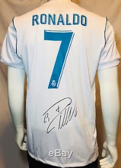 Cristiano Ronaldo Signed 2017-18 Real Madrid Soccer Jersey BAS Beckett