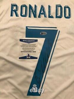 Cristiano Ronaldo Signed Auto Real Madrid Soccer Jersey Beckett Witnessed COA