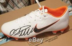 Cristiano Ronaldo Signed Autograph Football boot Juventus Real Madrid + COA
