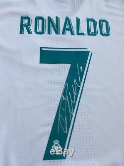 Cristiano Ronaldo Signed Real Madrid 2017-18 Home Shirt with Icons COA