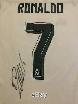 Cristiano Ronaldo Signed Real Madrid Number 7 Home Shirt