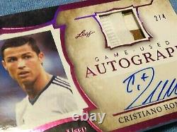 Cristiano Ronaldo, Ultra Rare #2/4 Game Used, Auto & Jersey collar, 2020 Leaf