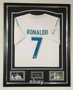 Cristiano Ronaldo of Real Madrid Signed Shirt Autographed Jersey Display