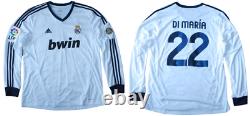 DI MARIA #22 REAL MADRID HOME Official Jersey Soccer XL 2012 SUPER CUP CHAMPIONS