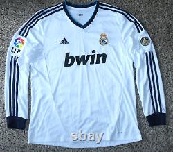 DI MARIA #22 REAL MADRID HOME Official Jersey Soccer XL 2012 SUPER CUP CHAMPIONS