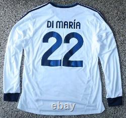 DI MARIA #22 REAL MADRID HOME Official Jersey Soccer XL 2012 SUPER CUP CHAMPIONS