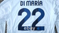 DI MARIA #22 REAL MADRID HOME Official Jersey Soccer XL 2012 SUPER CUP CHAMPIONS