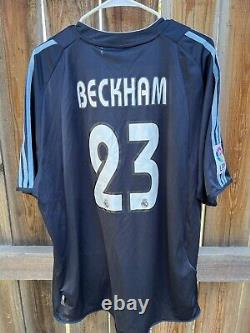 David Beckham #23 Adidas Real Madrid Blue Away 2003-04 Jersey Men's X-Large