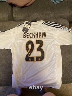 David Beckham Hand Signed Real Madrid Jersey With COA