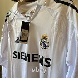 David Beckham Real Madrid jersey 2005 2006 size Large white retro Adidas