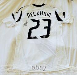 David Beckham Signed LA GALAXY Soccer Jersey HOME MLS PROOF Man U Real Madrid