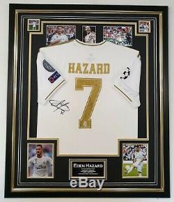 EDEN HAZARD of REAL MADRID Signed Shirt Autographed Jersey Display
