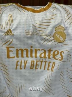 Eal Madrid 2021-22 UCL Final Paris Jersey Benzema #9 Size S Mint Condition