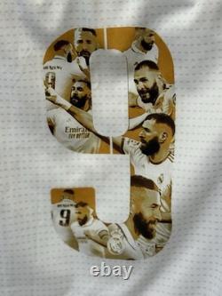 Eal Madrid 2021-22 UCL Final Paris Jersey Benzema #9 Size S Mint Condition