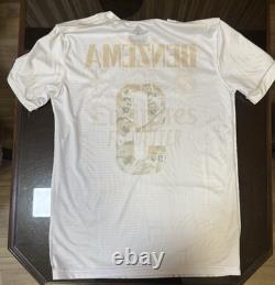 Eal Madrid 2021-22 UCL Final Paris Jersey Benzema #9 Size S Mint Condition