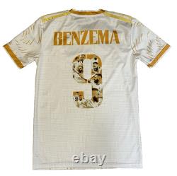 Eal Madrid 2021-22 UCL Final Paris Jersey Benzema #9 Size S Mint Condition