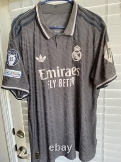 Endrick #16 Adidas Real Madrid 24/25 Third Authentic Jersey Champions League XL