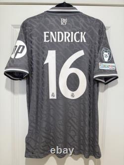 Endrick #16 Men's LARGE Adidas Real Madrid Authentic Third Jersey