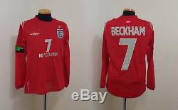 England Shirt Jersey Long L/s Beckham Manchester Milan Real Madrid V. Holland