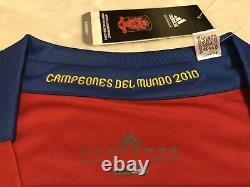 España Xavi Soccer Jersey Campeones Del Mundo 2010 Real Madrid Barcelona Mexico