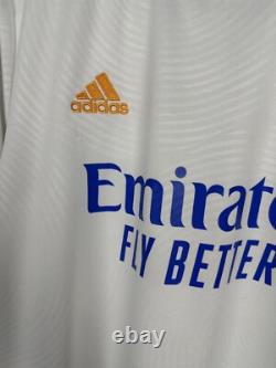 FC Real Madrid 2021-2022 Home Jersey Long Sleeve Soccer Jersey Shirt Adidas