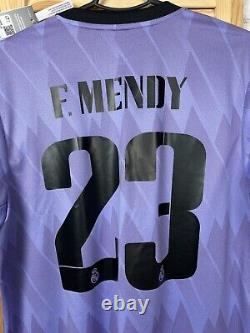 F. MENDY # 23 REAL MADRID JERSEY AWAY FOOTBALL SHIRT ADIDAS SOCCER MENS sz L