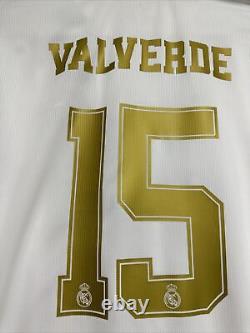 Federico Valverde #15 Mens XL Real Madrid Home Jersey Champions League