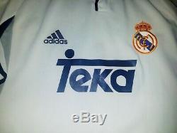 Figo Real Madrid 2000 2001 TEKA DEBUT Jersey Shirt Barcelona Portugal Camiseta L