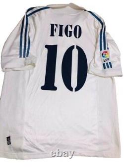 Figo Real Madrid Adidas Soccer Jersey Kit Size LFP Patch XL