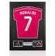 Framed Cristiano Ronaldo Signed Real Madrid Shirt Pink Number 7 Autograph