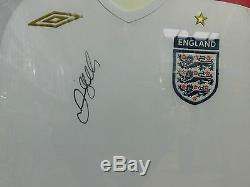 Framed David Beckham Signed England Shirt Rare COA Manchester United Real Madrid