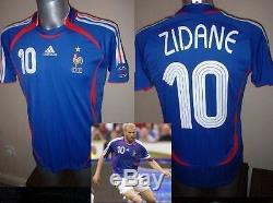 France Adidas Adult Large Zidane Football Soccer Shirt Jersey 2006 Real Madrid