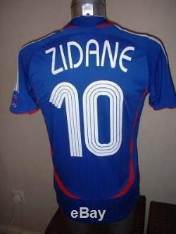 France Adidas Adult Large Zidane Football Soccer Shirt Jersey 2006 Real Madrid