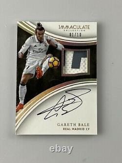 Gareth Bale 2017 Panini Immaculate Collection Soccer Patch Jersey Auto Sp #01/10