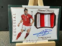 Gareth Bale 2018 National Treasures Colossal Jersey Auto #/10, Wales, Spurs, Madrid